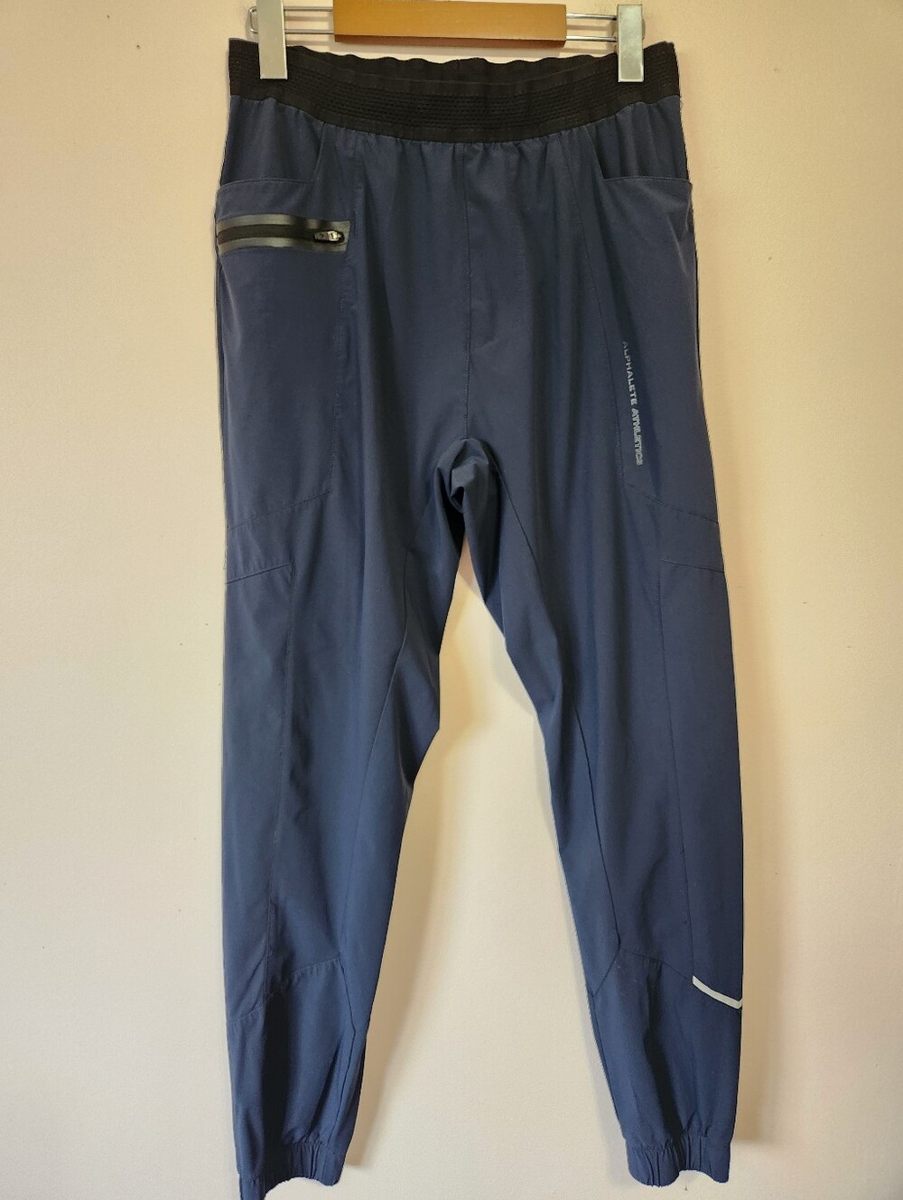 Alphalete Athletics Mens S Navy Blue Tapered Workout Gym Track Jogger Pants